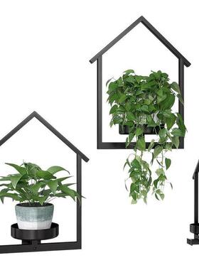 跨境新品窗式壁挂花盆金属铁制工艺品家居花园装饰品摆件