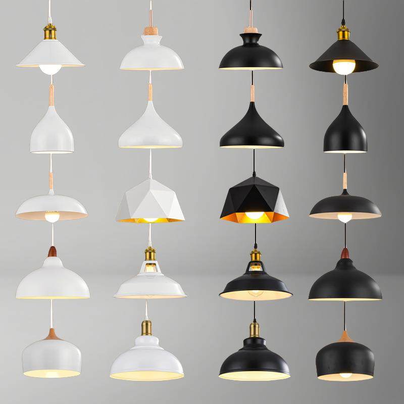 简约餐厅吊灯灯罩loft工业风吧台复古灯具理发烧烤店餐饮单头吊灯
