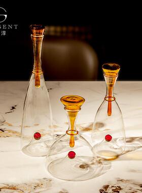 晶淳高硼硅耐高温玻璃水壶水杯酒壶酒具套装客厅摆件意式轻奢