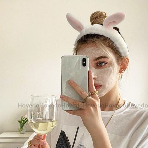 Wash Face Hair Holder Hairbands Soft Warm Coral Fleece Bow A
