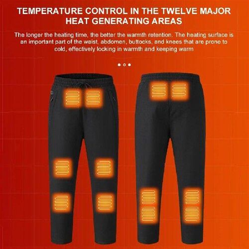 Heated Pants for Men Women 12 Heating Zone USB 5V Thermal