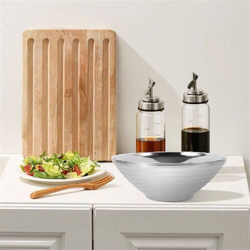 Double Layer Ramen Salad Bowl Stainless Steel Reusable