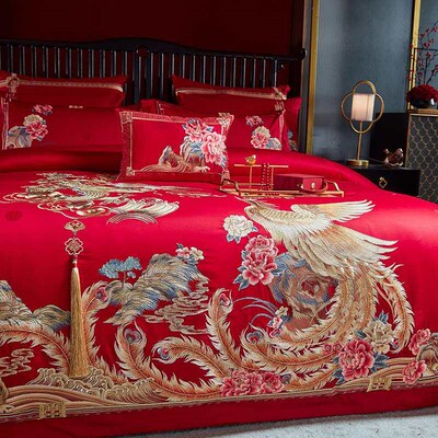 High-end 160 long staple cotton jacquard wedding embroidery