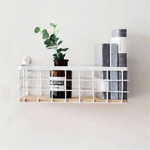 Wrought Iron Storage Basket Tableware Sundries Organizer
