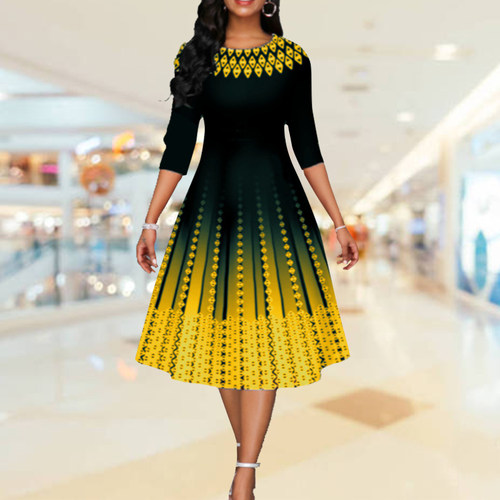 Summer Fashion Women Loose Boho Elegant Dress Large S-XL