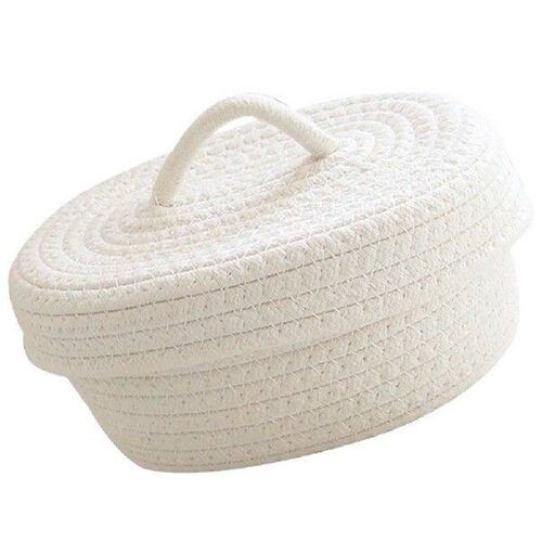 Nordic Simple Style Covered Rope Storage Box Desktop Snacks