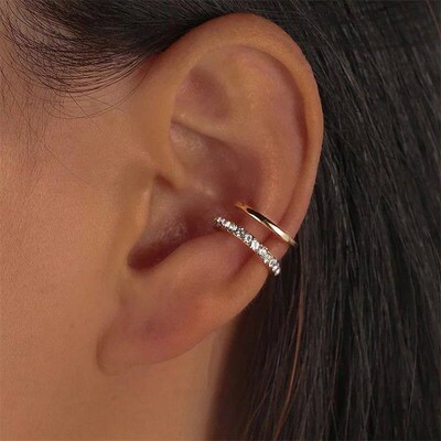 Fashion Exquisite Rhinestone Decor Ear Cuff earring for Woma