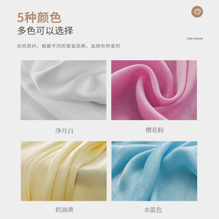 天丝绒纱帘透光不透人窗帘免打孔安装伸缩杆一整白卧室阳台飘窗