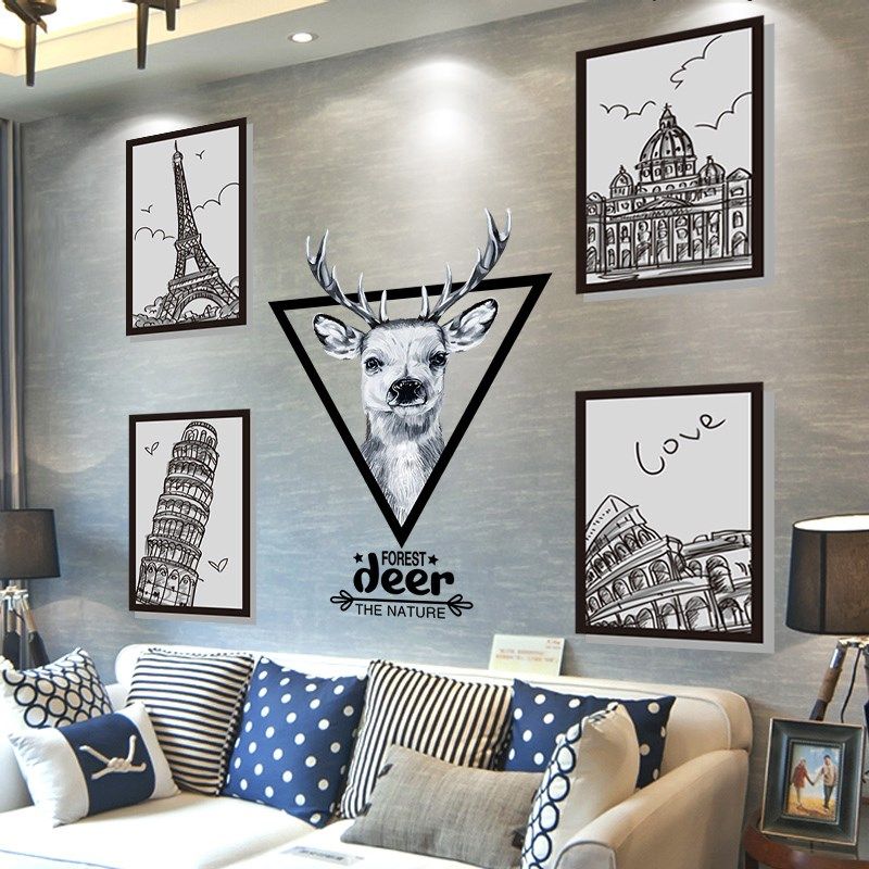 3D立体墙贴纸贴画卧室房间墙面房间装饰壁纸宿舍海报墙壁自粘墙纸,家居饰品,软装墙贴,淘宝优惠券,粉丝福利购,淘宝优惠卷