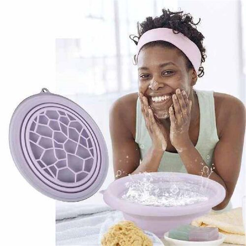 Silicone Face Bowl with Built-in Icetray Collapsible Ice