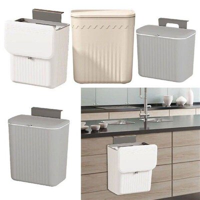 Hanging Kitchen Waste Compost Bin with Lid Waste Sorting