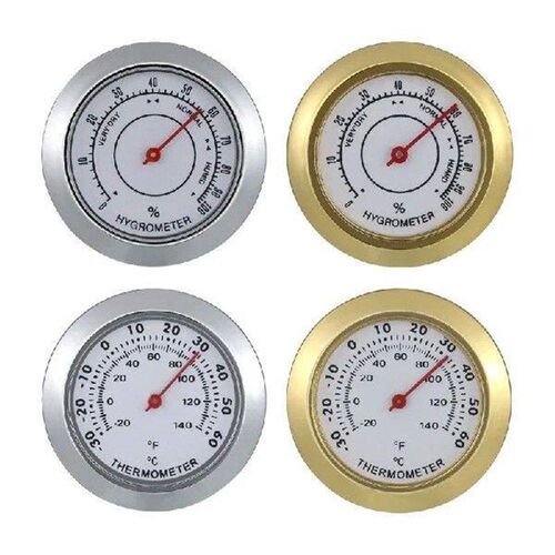 Round Glass ogs Hygrometer,MiniRound Cigars Hygrometer