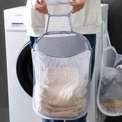 Wall-mounted folding laundry basket for dirty clothes, speci