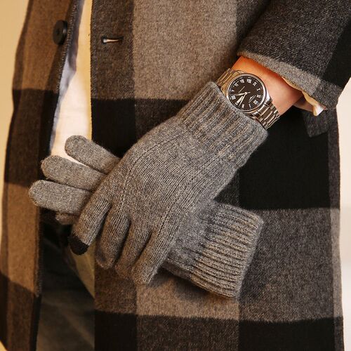 Knit couple gloves for men women winter warm non slip glove