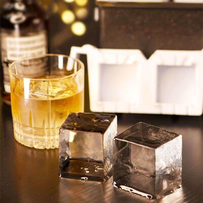 bubble free transparent whiskey ice cube mold bar old