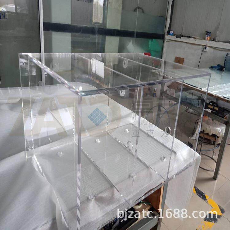 亚克力有机玻璃透明五面盒有机玻璃水箱实验盒子透明玻璃展示罩