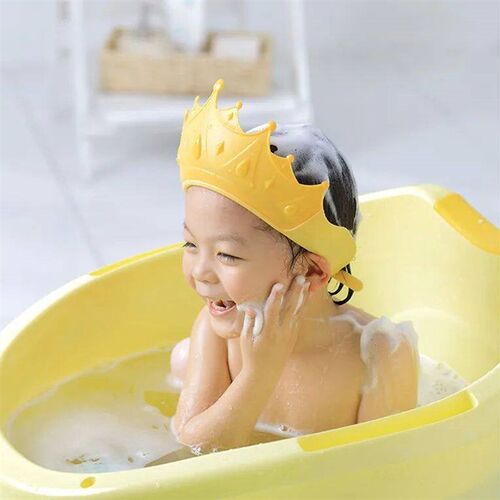 Baby Swim Shower Cap Bath Shampoo Adjustable Eye Protection