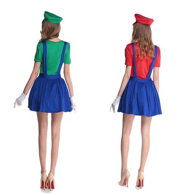 Halloween Cosplay Super Brothers Luigi Bros Costumes Plumber