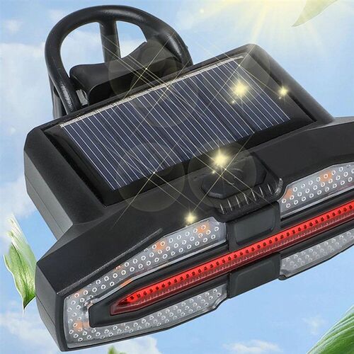 Solar LED Bicycle Turn Taillight with Turn Signals Portable