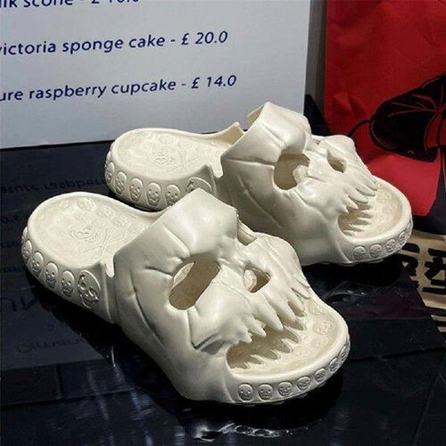 Skull Design Slippers For Men 2023 Summer Outdoor Non-slip