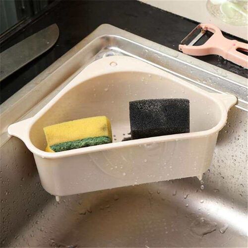Kitchen with suction cup troangle sponge drain rack sink fru