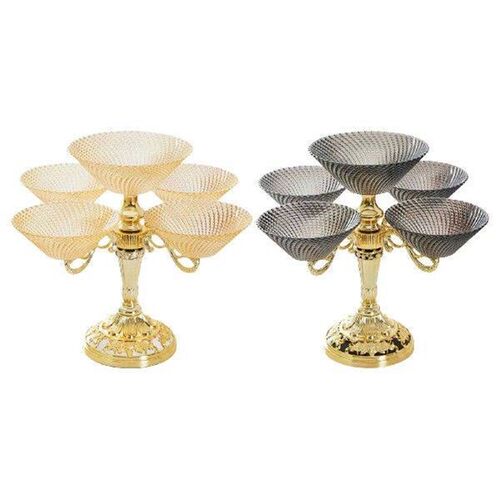 Rotating Snack Serving Tray Light Luxury Fruit Plate for
