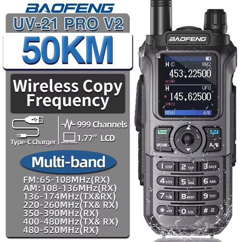 Baofeng UV-21 Pro V2 Wireless Copy Frequency Mutli Band Powe