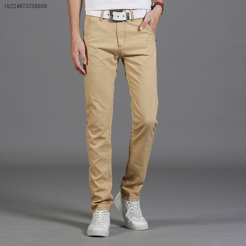 Men s Trousers Slim Fit man white jeans Pants Skinny for Men图片