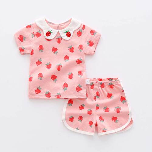 Cotton Infant Girl Clothes Newborn Summer Suit Baby Sets Cut