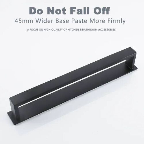 Black Stainless Steel Towel Holder No Drill Wall Shower Towe