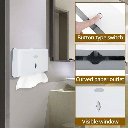 Wall-Mount Paper Towel Dispenser Punch Free Toilet Tissue