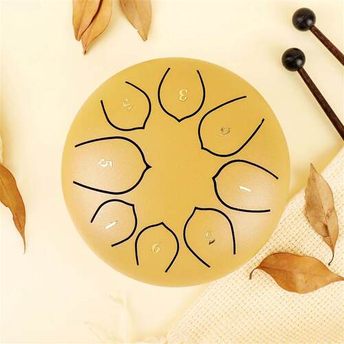 Steel Tongue Drum 6 Inch 8 Notes Hollow Drum Music Drum Ethe