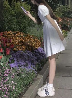 Academy-style White Summer New Womens Dress Short-sleeved S