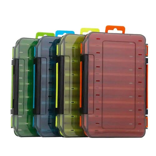 Fishing Lure Bait Boxes 14 Compartments Double Sided High-Sr