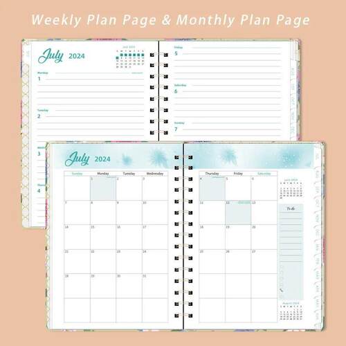 Amazon A5 Ring Binder Planner 2025 Notebook Cross-border Sch