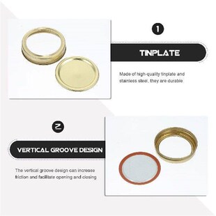 20pcs Mason Jar Lid Tinplate Cover 7cm Caliber Airtight
