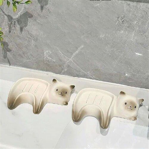 Desktop Ornament Cat Shape Soap Box Creative Ceramic