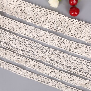 5 Yard/lot Ivory Color Patchwork Cotton Crocheted Lace Ribbo