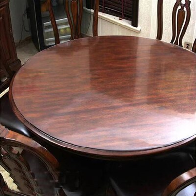 PVC Tablecloth Transparent Waterproof Round Table Cloth Kitc