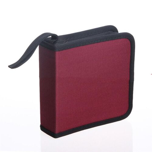 Portable 40Pcs Oxford CD DVD Case Discs Wallet Storage Bags