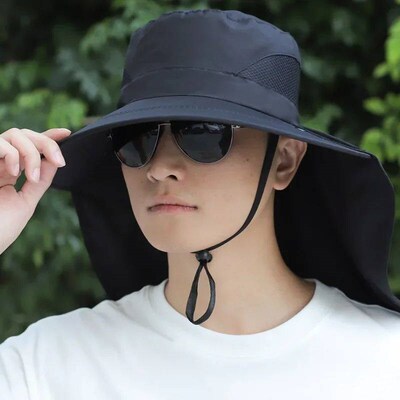 Women Sunshade Fishing Sun Cap with Sunscreen Face Mask for