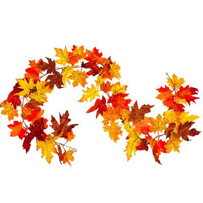 Artificial Autumn Fall Maple Leaves Vine Garland Hanging Pla
