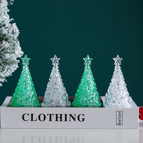 Christmas tree transparent crystal night light decoration 灯