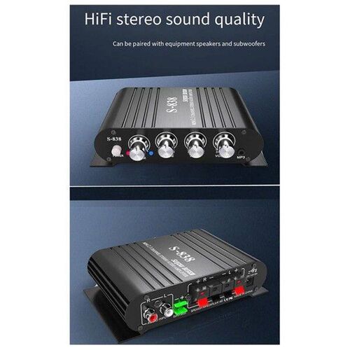 A14M Auto-Partner S-838 2.1CH Audio Power Amplifier, RMS