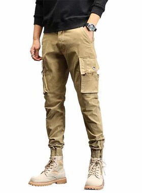 Autumn Outdoor Mens Casual Pants tend 97 Cotton Loose Slim