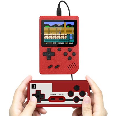 Retro Console Double Handheld Game Player Battery 3.0 Inch L