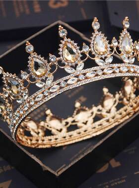 Bride Royal Purple Crystal Queen King Tiaras and Crowns Brid