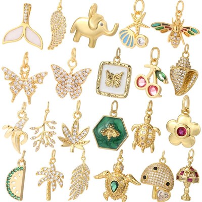 Cute Flower Butterfly Charms for Jewelry Making Supplies Ani