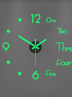 3D Luminous Wall Clock Frameless Acrylic DIY Digital Clock W