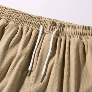 Summer Men Corduroy Sweatpants Casual Shorts Mens Beach Sho